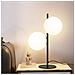 Lampada Da Scrivania Vintage Nera A 2 Luci, Design Moderno, In Vetro E27 - Foto miniatura 5
