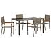 Set da Pranzo per Giardino 5 pcs Grigio 150 x 90 x 75 cm - Foto miniatura 1
