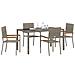 Set da Pranzo per Giardino 5 pcs Grigio 150 x 90 x 75 cm - Foto miniatura 3