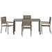 Set da Pranzo per Giardino 5 pcs Grigio 150 x 90 x 75 cm - Foto miniatura 7