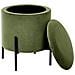 Pouf Contenitore Wenona Velluto Verde Scuro - Foto miniatura 4