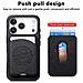 Custodia Nera In Pelle Pu Con Porta Carte Magnetico Compatibile Con Iphone 17 Pro Max - Foto miniatura 5