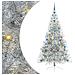 Albero di Natale artificiale con luci integrate Argento 210 cm - Foto miniatura 1