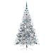 Albero di Natale artificiale con luci integrate Argento 210 cm - Foto miniatura 4