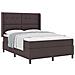 Letto a molle con materasso Marrone scuro 140 x 200 cm Tessuto - Foto miniatura 1