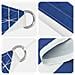 Vela da ombra solare Blu e Bianco 3,6 x 3,6 m - Foto miniatura 4