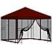 Gazebo da giardino con pareti laterali 3 x 3 m Borgogna - Foto miniatura 1