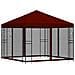 Gazebo da giardino con pareti laterali 3 x 3 m Borgogna - Foto miniatura 3