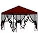 Gazebo da giardino con pareti laterali 3 x 3 m Borgogna - Foto miniatura 4