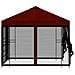 Gazebo da giardino con pareti laterali 3 x 3 m Borgogna - Foto miniatura 6