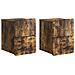 Mobiletto da notte a muro 2 pcs Rovere Fumo 33 x 34,5 x 43 cm - Foto miniatura 1