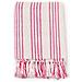 Copriletto In Cotone A Strisce 160x210 Cm Rosa E Bianco - Foto miniatura 3