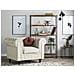 Poltrona Vintage In Tessuto Beige Chesterfield - Foto miniatura 11