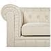 Poltrona Vintage In Tessuto Beige Chesterfield - Foto miniatura 20