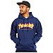 Felpa Con Cappuccio Flame Logo Blu Scuro (xl, Blu Scuro) - Foto miniatura 1