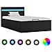 Giroletto con Contenitore e LED Grigio Scuro Tessuto 90x200 cm - Foto miniatura 1