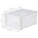 Set Di 3 Scatole Di Immagazzinaggio Per Scarpe Con Scatola Frontale A Caduta Eudf-m - Plastica - 14 L - 35,5 X 28 X 18 Cm - Trasparente - Foto miniatura 3