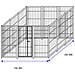 Box Per Cani Singolo Da Esterno Recinzione In Rete Zincatura Elettrolitica Dimensioni 300 X 300 X H 180 Cm - Foto miniatura 1