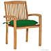 Sedie da Giardino Impilabili 8 pz con Cuscini Massello di Teak - Foto miniatura 9