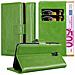 Custodia Compatibile Con Lg X Screen In Verde Erbe - Coperchio Protettiva Con Chiusura Magnetica, Funzione Stand E Tasca Per Le Carte - Foto miniatura 1