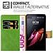 Custodia Compatibile Con Lg X Screen In Verde Erbe - Coperchio Protettiva Con Chiusura Magnetica, Funzione Stand E Tasca Per Le Carte - Foto miniatura 3