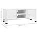 Mobile Tv Industriale Bianco 105x35x42 Cm In Metallo - Foto miniatura 2