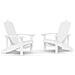 Sedie Da Giardino Adirondack 2 Pz In Hdpe Bianco - Foto miniatura 2