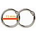 Anelli Per Tende Apribili / Anelli In Metallo 10 Pz Silver 15 Mm - Foto miniatura 5