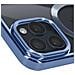Cover Magsafe Per Iphone 15 Pro Max Silicone Bordo Cromato Blu - Foto miniatura 3