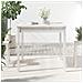 Tavolo Da Giardino Bianco 82,5x82,5x76cm Legno Massello Di Pino - Foto miniatura 5