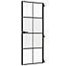 Porta Interni Sottile Nera 76x201,5cm Vetro Temperato Alluminio - Foto miniatura 2