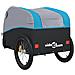 Rimorchio Da Bici Da Carico Nero E Blu 45 Kg In Ferro - Foto miniatura 3