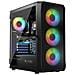 Case Portos ARGB Midi Tower Micro-ATX 2 Porte USB 2.0 1xUSB 3.2 Gen 1 Colore Nero. - Foto miniatura 4
