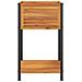 Fioriera Con Ripiano 45x45x80 Cm In Legno Acacia E Acciaio - Foto miniatura 7