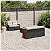 Set Divano da Giardino 6 pz con Cuscini Nero in Polyrattan - Foto miniatura 6