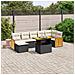 Set Divani Da Giardino Con Cuscini 8 Pz Nero In Polyrattan - Foto miniatura 1