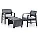 Lusso Casadino -  Set Salotto Da Giardino 3 Pz In Plastica Antracite - Foto miniatura 2
