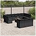 Lusso Casadino -  Set Divani Da Giardino 14pz Con Cuscini In Polyrattan Nero - Foto miniatura 3