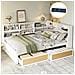 Divano Letto 140x200 Con Cassetto Letto Singolo Per Bambini , Bianco - Foto miniatura 3