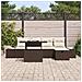 Set Divani Giardino 6 Pezzi Cuscini Marrone Rattan Sintetico - Foto miniatura 3