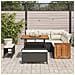 Set Divano Giardino a 8 Pezzi con Cuscini Nero Vimini Acacia, Set Tavolo da Pranzo Giardino a 3 Pezzi con Cuscini Nero Vimini Acacia - Foto miniatura 3