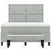 Letto a Molle con Materasso e Panca Grigio Chiaro 140x200 cm Velluto - Foto miniatura 9