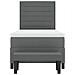 Letto con Box Spring e Materasso & Panca Grigio Scuro 90x200 cm Tessuto - Foto miniatura 9