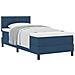 Letto con Sommier con Materasso Blu 90x200 cm Tessuto - Foto miniatura 1