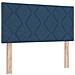 Letto con Sommier con Materasso Blu 90x200 cm Tessuto - Foto miniatura 7