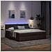 Struttura Letto Pouf con Materasso 160x200 cm in Tessuto - Foto miniatura 3
