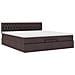 Struttura Letto Pouf con Materasso 160x200 cm in Tessuto - Foto miniatura 7