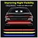 Kit Da 2 Strisce Riflettenti Per Auto, Protezione Paraurti Posteriore, Avviso Di Sicurezza Red - Foto miniatura 4