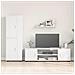 Set di mobile TV da 4 pezzi 4 pcs Bianco Legno multistrato - Foto miniatura 4