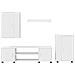 Set di mobile TV da 4 pezzi 4 pcs Bianco Legno multistrato - Foto miniatura 9